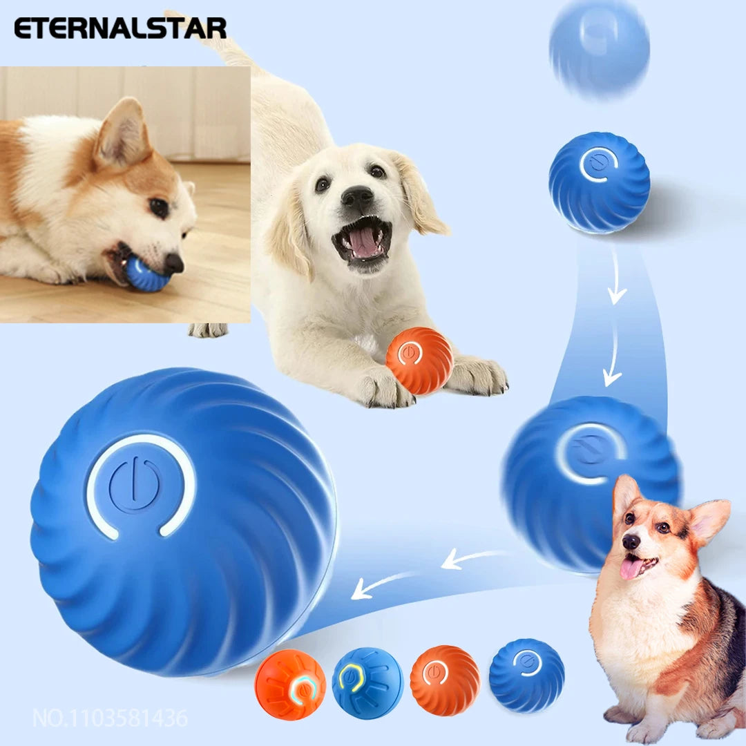 New Smart Pet Toy Ball Electric Interactive Game Automatic Jumping Rolling Ball Rechargeable Moving Puppy Cat Entertainment Toy